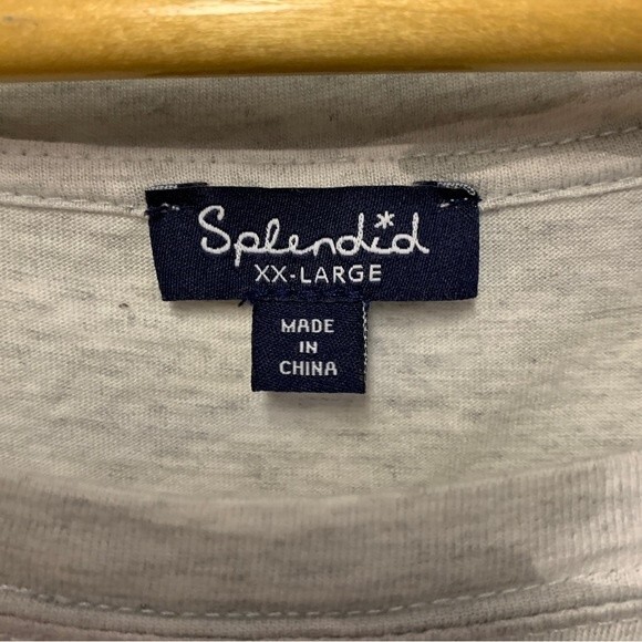 Splendid Women's Gray Camo Relaxed Fit Crew Neck Short Sleeve T-Shirt Size XXL - Picture 4 of 10